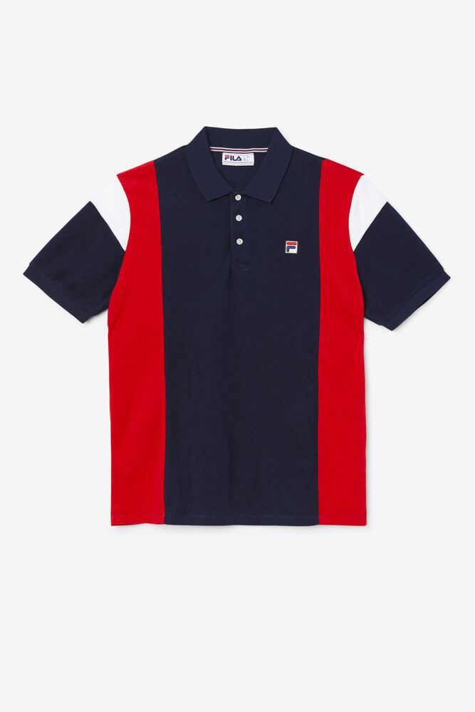 Fila Polo Astro Terry Mens Navy/Red - India ADY-109276